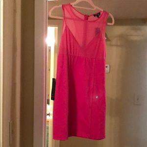 Pink Bebe fitted mini dress